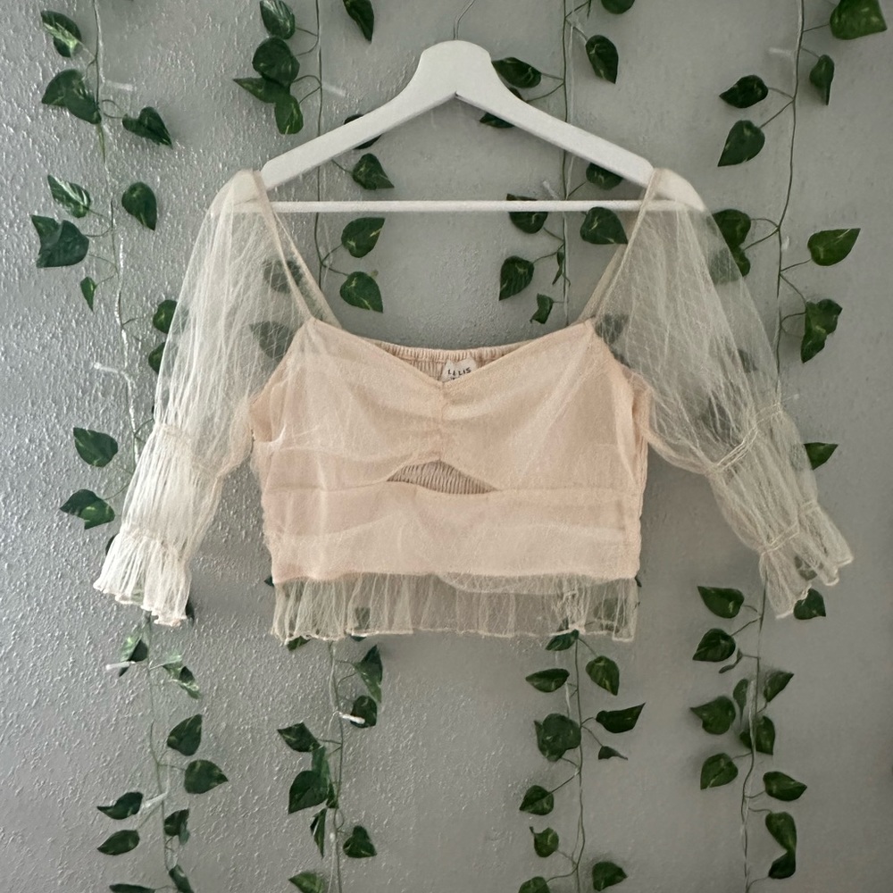 Dainty Light Pink Sheer Top